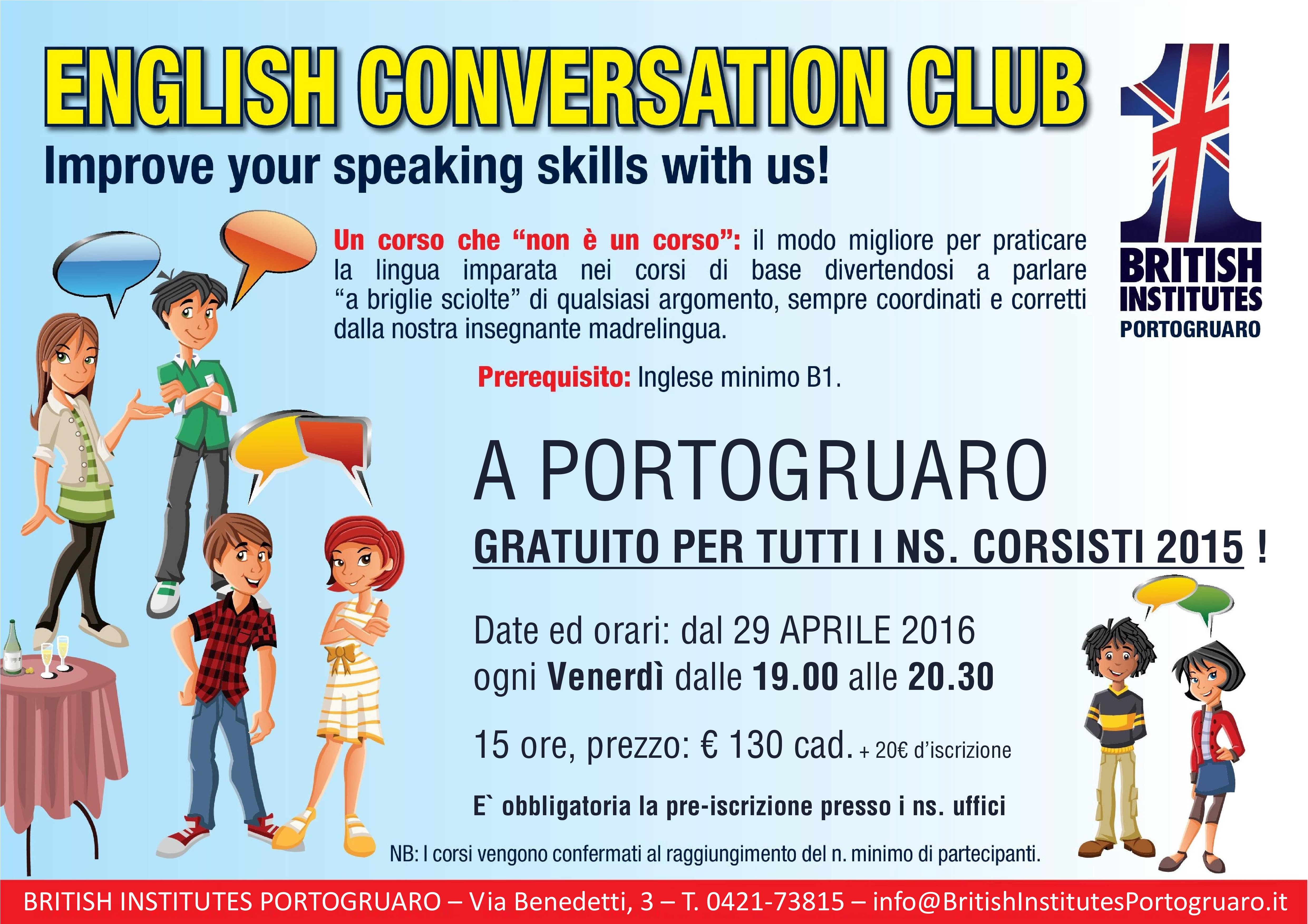 Locandina English Conversation Club